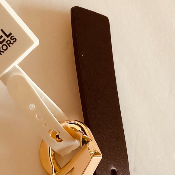 MICHAEL MICHAEL KORS Women's Genuine Leather Monogram Belt NWT Size S - Picture 4 of 7